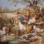 Голям немски гоблен-Селски двор с животинки, снимка 4