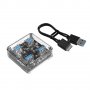 Orico хъб USB3.0 HUB 4 port прозрачен - ORICO MH4U-U3, снимка 5