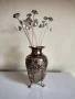 Прекрасна Посребрена Ваза Със Посребрени Цветя, снимка 2