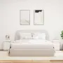 vidaXL Нощни шкафчета с LED осветление, 2 бр, бели, 35x39x55 см, снимка 3