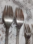 Стари антикварни посребрени прибори вилици 4 бр. различни, снимка 5