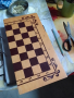 кутия дървена за шах и табла