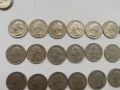 голям лот от 31 монети от 1/4 долар от различни години, снимка 1