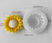 3D Цвете слънчоглед слънчогледова пита силиконов молд форма фондан шоколад гипс смола свещ декор, снимка 5