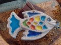 керамична рибка от Бодрум, за окачване на стена. 20 см., снимка 2