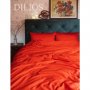 Луксозно #Спално #Бельо #Памучен #Сатен с паспел в алено червено, размер за спалня , снимка 2