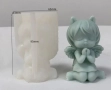 3D Ангел ангели мечтаещ в молитва Силиконов молд форма за свещи гипс сапун смола , снимка 5