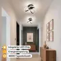LED таванна лампа 24 W 4000 K 31см модерен алуминиев – Черна, снимка 3