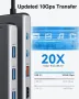 USB C докинг станция за два монитора, 13 в 1, снимка 5