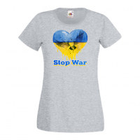 Дамска тениска STOP WAR,подкрепям Укркайна, против Войната, снимка 3 - Тениски - 36114751