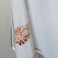 Индийска бяла рокля / туника с бродерия, снимка 4 - Рокли - 41550401