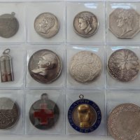 Дузина редки сребърни медали,жетони, Русия,Франция,Османска империя , снимка 1 - Антикварни и старинни предмети - 44809854