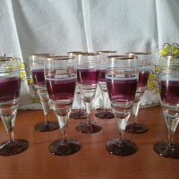Ретро стъклени чаши за вино , снимка 6 - Антикварни и старинни предмети - 41777007