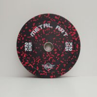 Цветни гумирани дискове на петна (Flecked Rubber Bumper Plates) , снимка 6 - Фитнес уреди - 41038121