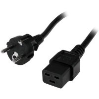 Захранващ кабел Schuko IEC320-C19, 2m, черен SS30275, снимка 1 - Други - 40103162