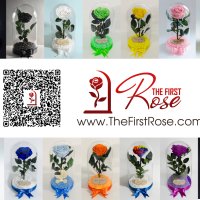 Нестандартен Подарък за Жена / Шарена-Рейнбол Вечна Роза в Голяма Стъкленица / Подарък за Годишнина, снимка 9 - Декорация за дома - 36455173