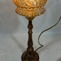 Ретро настолна бронзова лампа , снимка 1 - Настолни лампи - 36092186