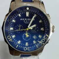 Мъжки часовник Akribos XXIV Conqueror Analog Blue Dial, снимка 3 - Мъжки - 40826558