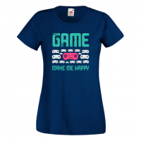 Дамска тениска Game Make Me Happy,Дамска тениска с игри,Геймс, снимка 10 - Тениски - 36190912