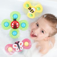 Комплект 3 броя бебешки играчки спинери мек силикон с вендуза Насекоми и насекоми и цветя, снимка 3 - Игри и пъзели - 41530899