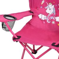 Детски сгъваем къмпинг стол Fuchsia Unicorn с калъф 33x31x48см, снимка 2 - Къмпинг мебели - 41434664