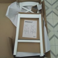 Бар столове от Икеа Ikea Модел INGOLF Бял, снимка 3 - Столове - 38763583