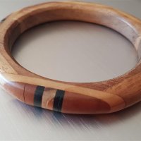 Дизайнерска ръчно изработена идианска дървена гривна, снимка 5 - Гривни - 42271430