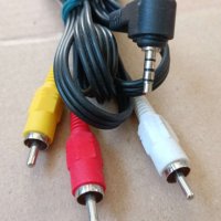 Кабел жак 3.5 mm към 3 x RCA, снимка 1 - Друга електроника - 40976557