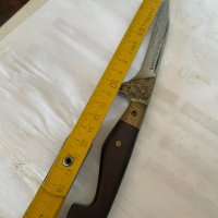 Красив стар нож с месинг и маркировка, снимка 5 - Антикварни и старинни предмети - 44215383