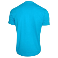 Памучна тениска в син цвят, снимка 3 - Тениски - 44616469