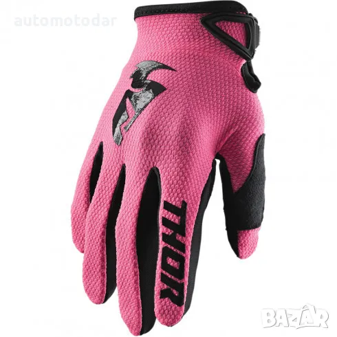 Дамски мотокрос ръкавици THOR WOMEN'S SECTOR PINK GLOVE, снимка 1