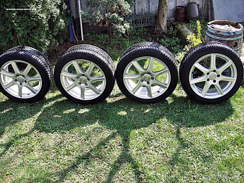 4 броя джанти с гуми Фолксваген,Ауди,Шкода,Мерцедес,Опел 17 цола 5х112 със гуми 225/45/17 , снимка 1