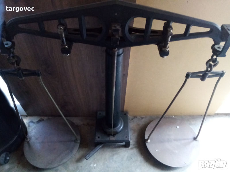 Огромна банкова прецизна везна 1860 80-та година, снимка 1