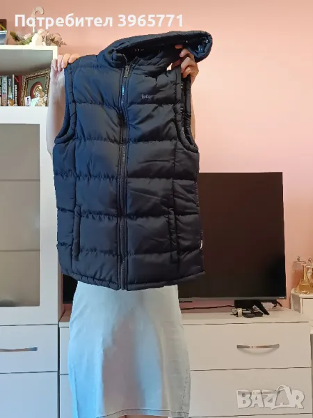 Ватиран мъжки елек с качулка, снимка 1