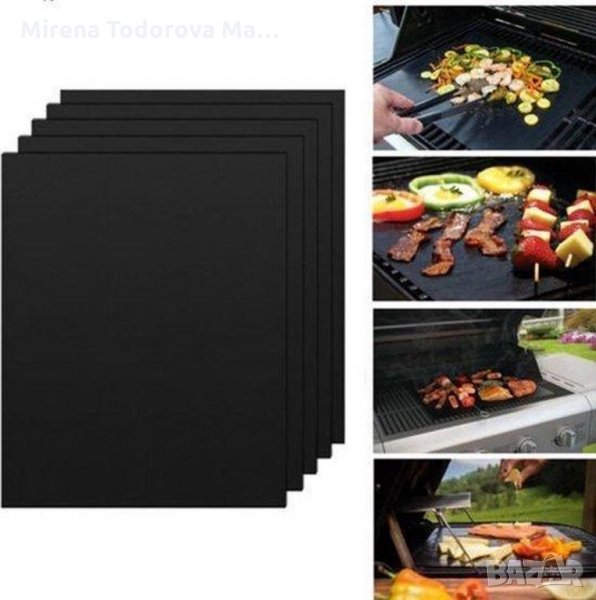 Подложка за скара, барбекю, фурна, тефлонова. Не залапваща, размер 33 на 40 см, снимка 1