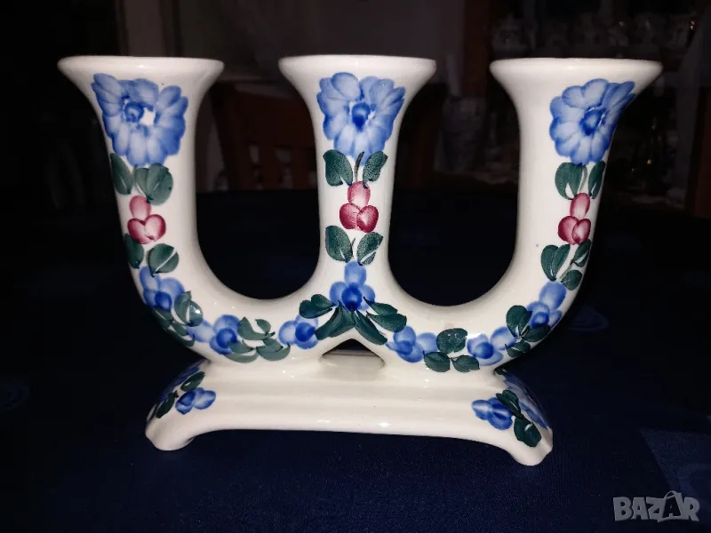 Полски порцеланов свещник, снимка 1