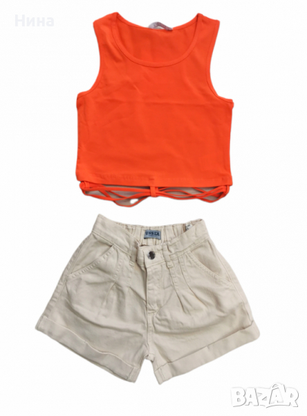 Сет в бежово и оранж NK, снимка 1