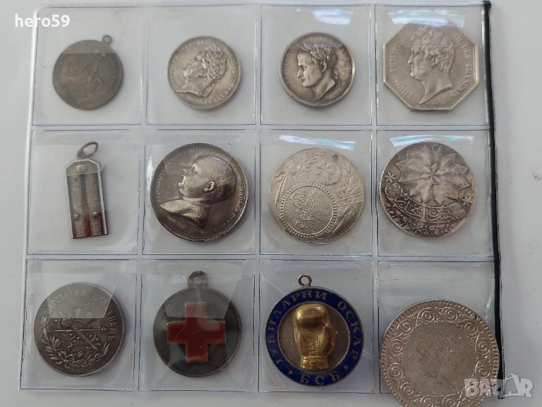 Дузина редки сребърни медали,жетони, Русия,Франция,Османска империя , снимка 1