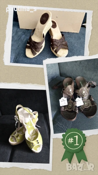 Три чифта / Сандали на платформа "Varese", "Montego bay club" и "Gap" , снимка 1