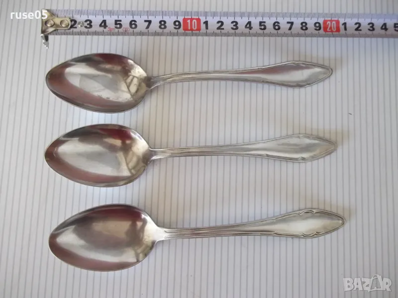 Лот от 3 бр. лъжици от "Завод - П.Денев-Габрово", снимка 1