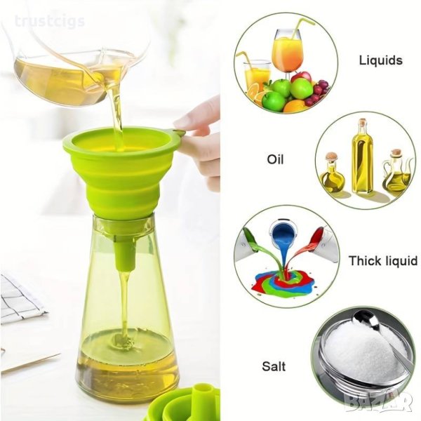 Сгъваема Силиконова Фуния, снимка 1