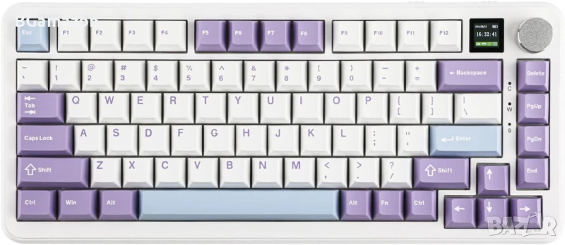 НОВА, ПЕРФЕКТНА механична клавиатура AJAZZ AK820 MAX HE с екран и копче..., снимка 1