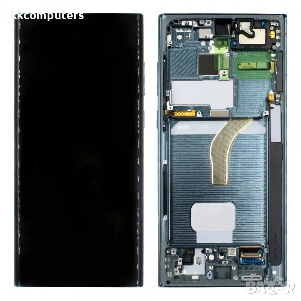 LCD Дисплей за Samsung SM-S908F S22 Ultra / GH82-29021F / 27489F / Тъч скрийн + рамка / Син / КЛАС A, снимка 1