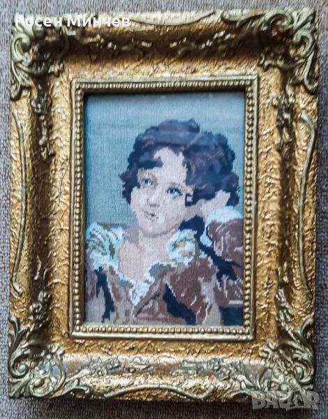 Продавам ръчно ушит гоблен -  „Дете“, снимка 1