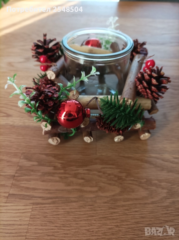 Коледен свещник , снимка 1