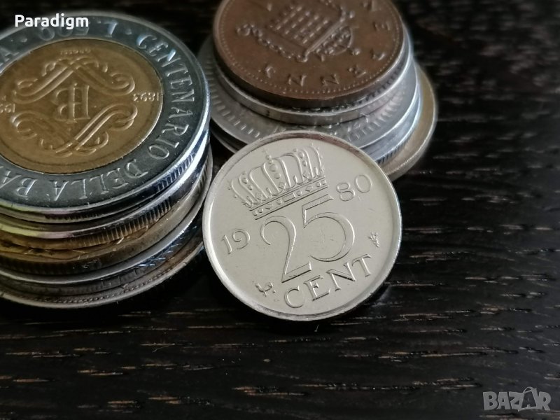 Монета - Холандия - 25 цента | 1980г., снимка 1