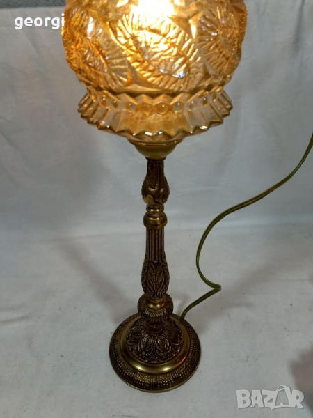 Ретро настолна бронзова лампа , снимка 1