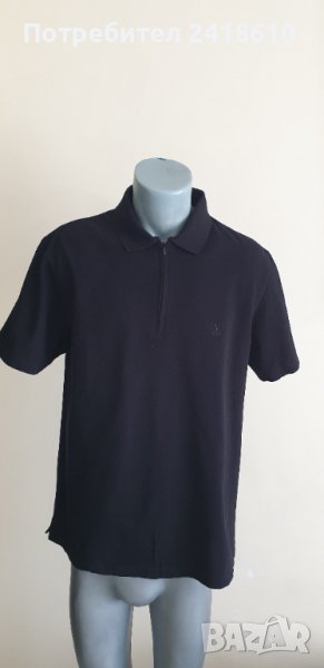 VALENTINO JEANS Pique Cotton  Half Zip Mens Size XL/52 ОРИГИНАЛ! Мъжка тениска!, снимка 1