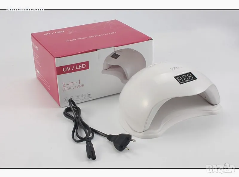 Елегантна и компактна UV LED лампа за нокти SUN5 с висока мощност-48W, снимка 1
