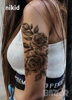 рози Временни татоси tattoo татуйровка временна татуировка татос татус Tattoo, снимка 1